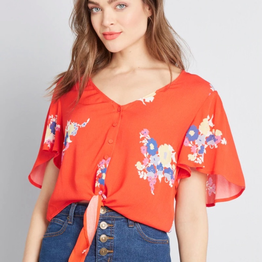 ModCloth Breezy‎ Tendency Crop Top, Size M